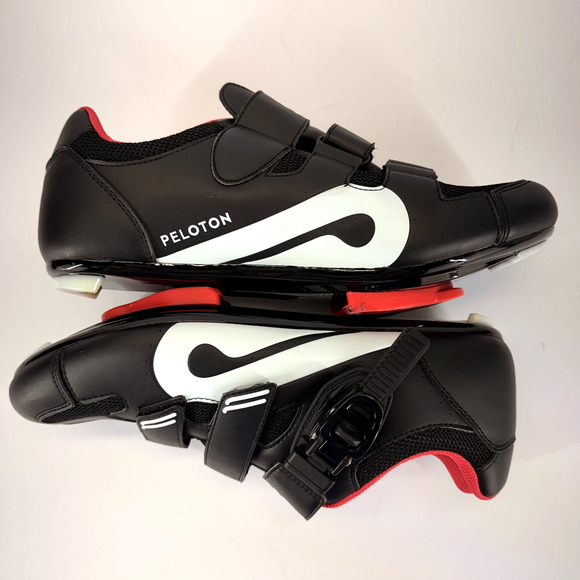Peloton Altos Indoor Cycling Shoes Size 43 Black Red Unisex Bike Buckle Active - Picture 5 of 11